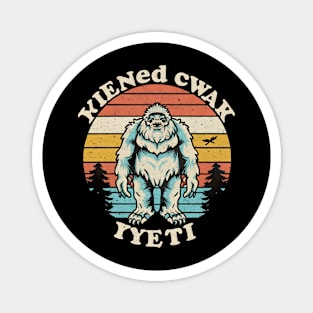 Retro vintage yeti Magnet